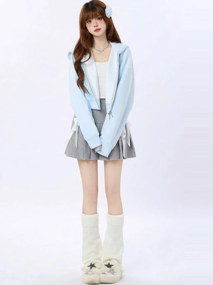 Hoodie Milky Short Spring Sweet