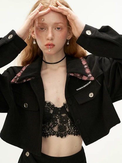 アシンメトリーフラワーショートパンツ＋カラースカートフラワージャケット