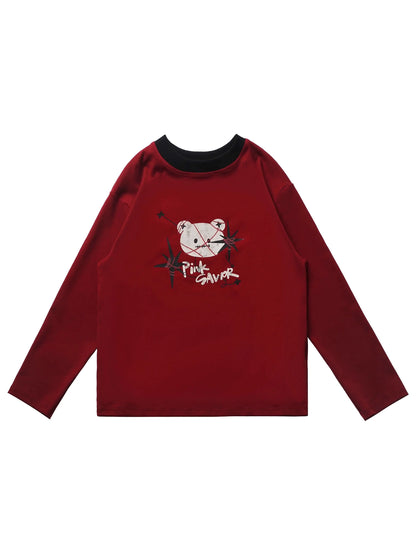 Escape Plan Red Black Work Neck Halter Jacket