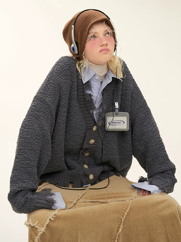 Zweiteiliger Cardigan aus Strickimitat