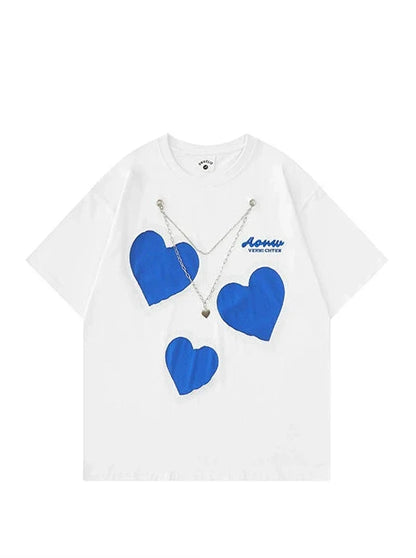 オーバーサイズTシャツ ルーズチェーンラブ