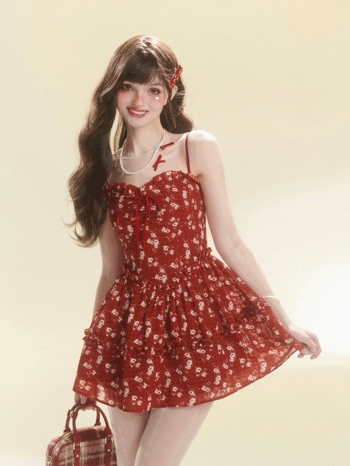 スイートフレンチドレスフラワーサマー