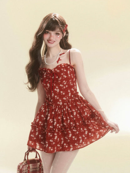 スイートフレンチドレスフラワーサマー