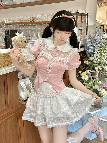 Shirt Ausgestellt Girly Rock Süß Schlitz