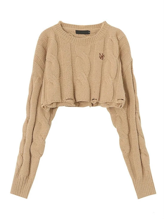 ツイストアメリカンショートホールニットプレッピー