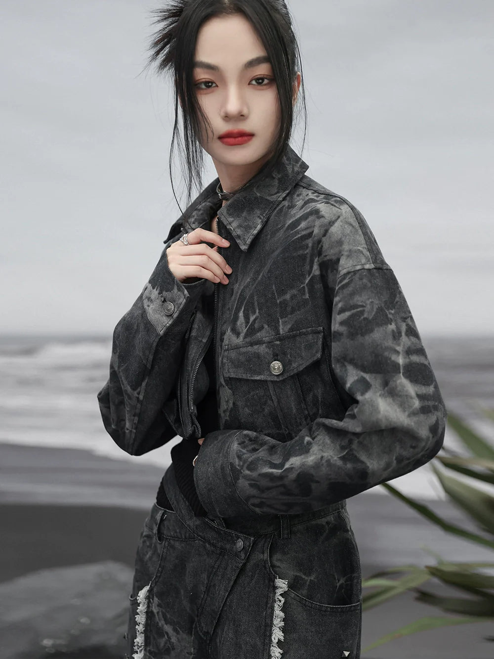 タイダイジャケット モードデニム