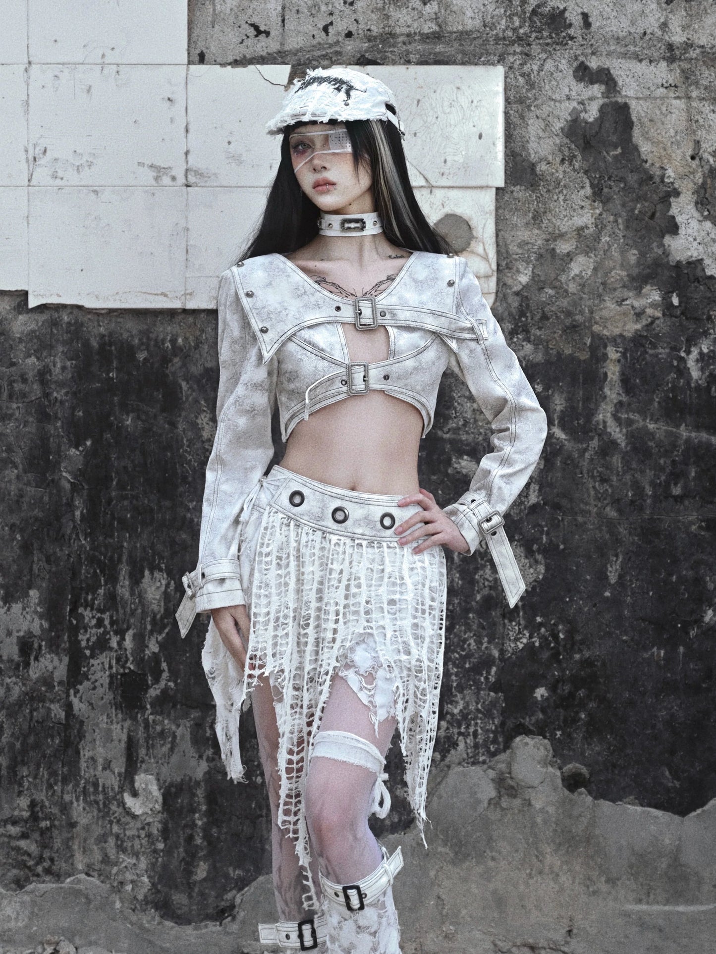 ベルト ショートトップ ゴシック ダブルダーク