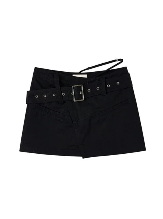 Gürtel Mädchen Schwarze Hose Mode Heißer Rock