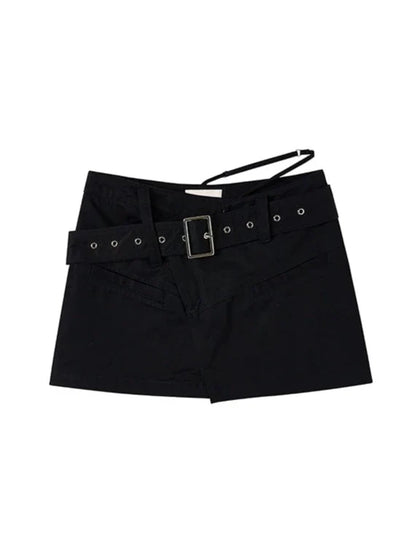 Gürtel Mädchen Schwarze Hose Mode Heißer Rock