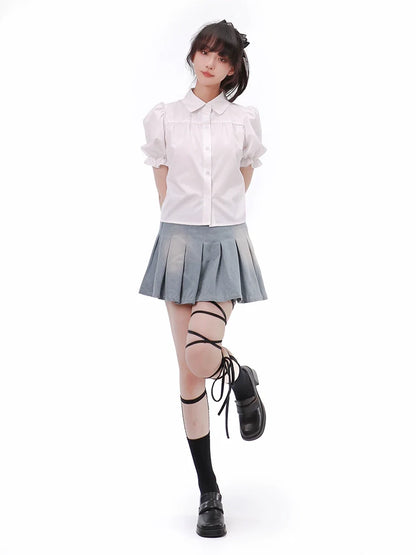 Sleeve Chic Shirt Puff American