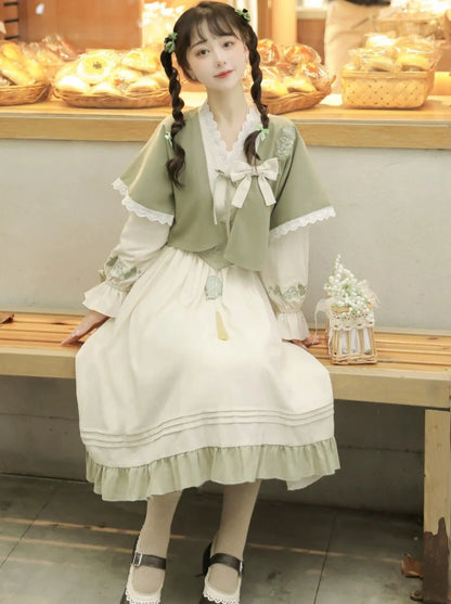 ドレス チャイナ カーディガン レトロ ショート ロリータ