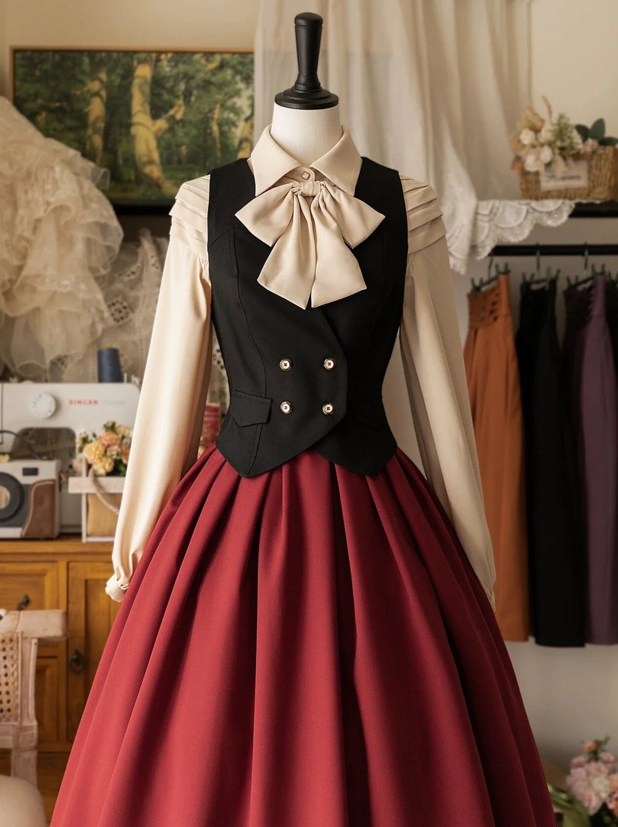 Forest Classic Collar Original Drobe Tower Vest Retro