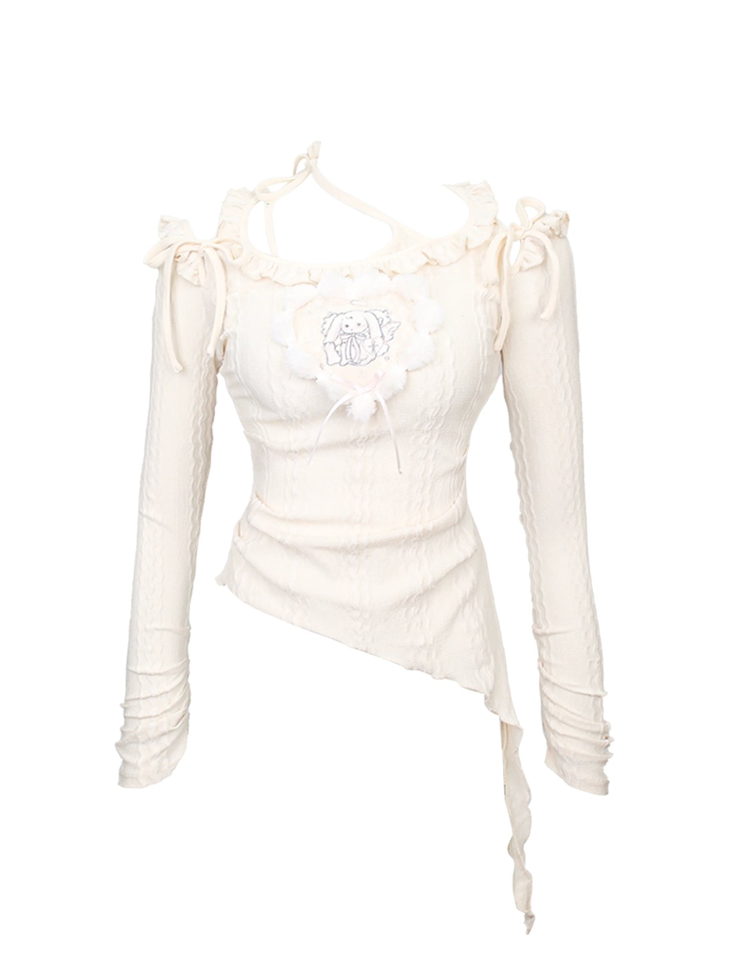 Milk Top Asymmetrisch Erdbeere + Hose