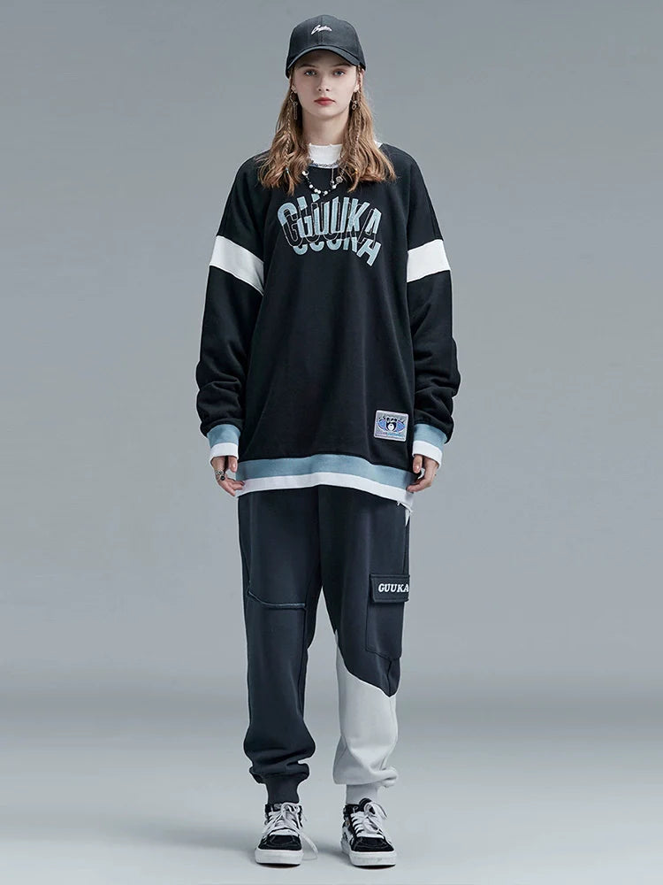 Straße Dunkel Casual Mode Tops Lose