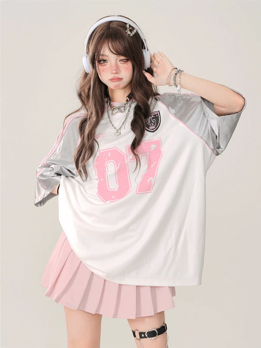 Retro American T-Shirt Sporty Raglan