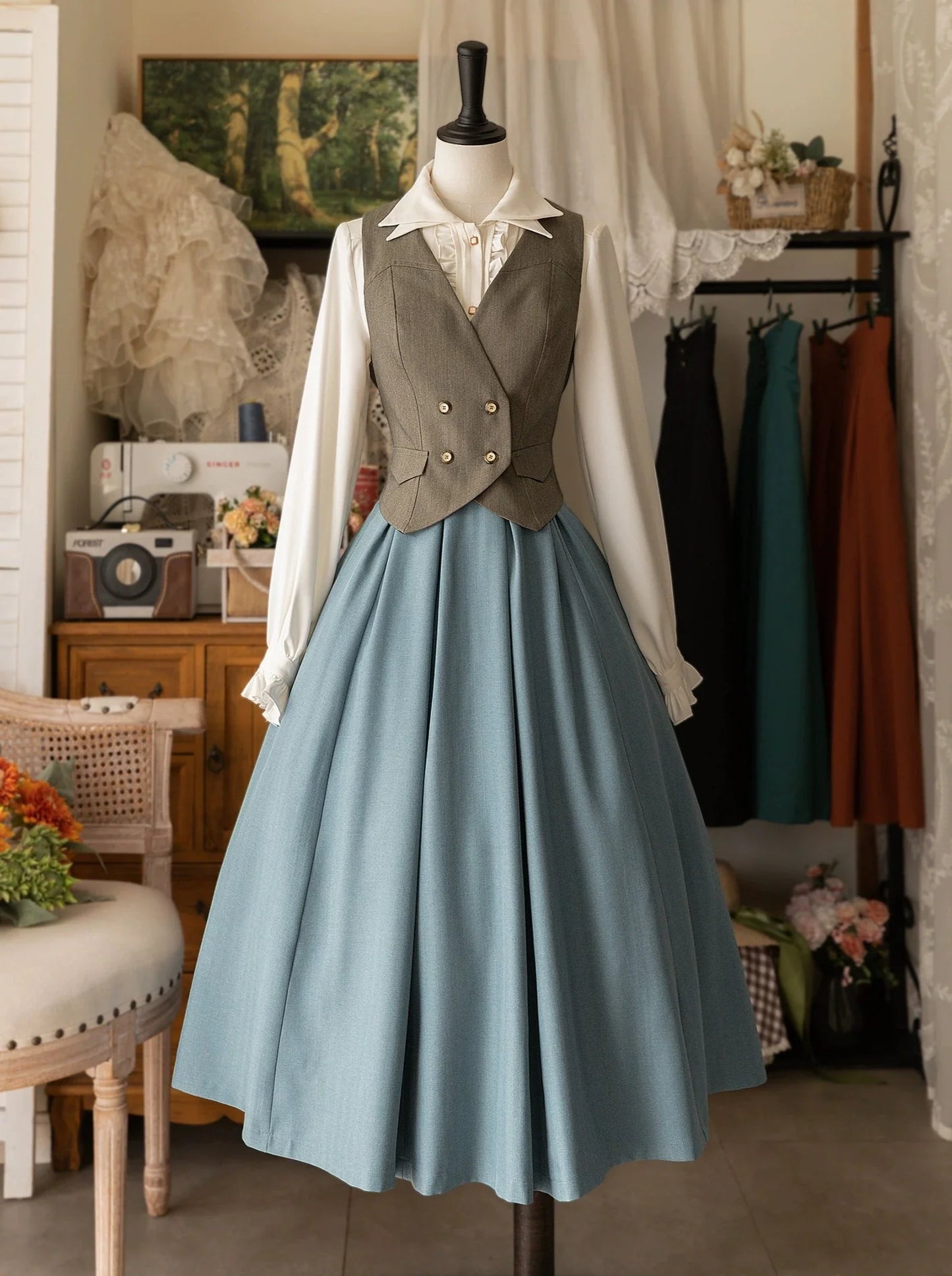 Lolita Taille Retro Rock Ballon Slim