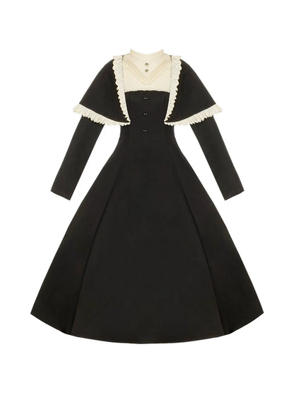Stück Faux Gothic Kleid Zwei Lolita
