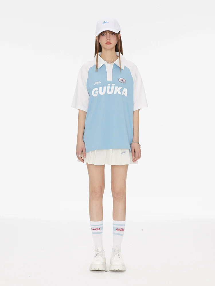 Oberteile Bicolor American Over Logo