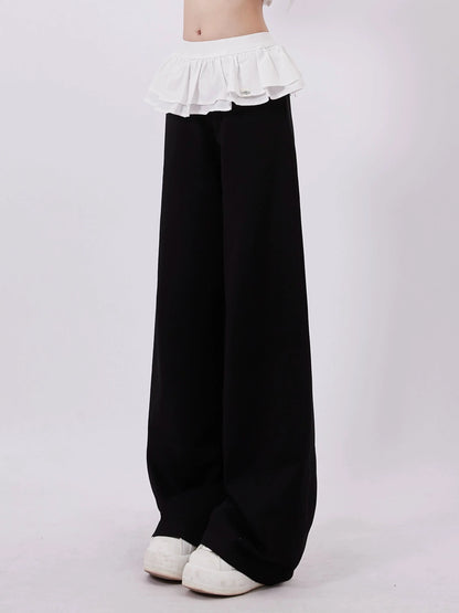 Pants Flare Waist Girly Casual Chic