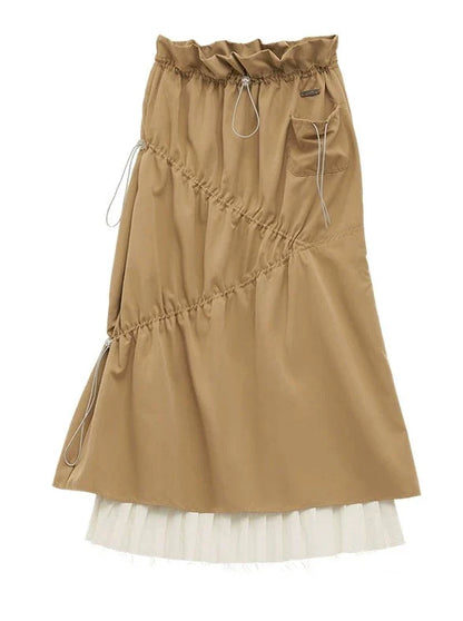 Plissee Stitch Fashion Rock Lang