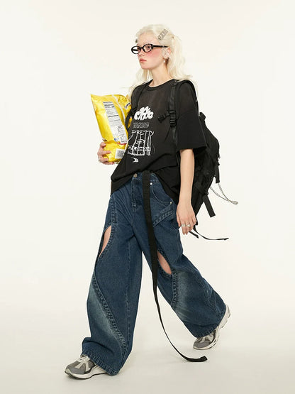 Lockere Jeans im Denim-Schnitt