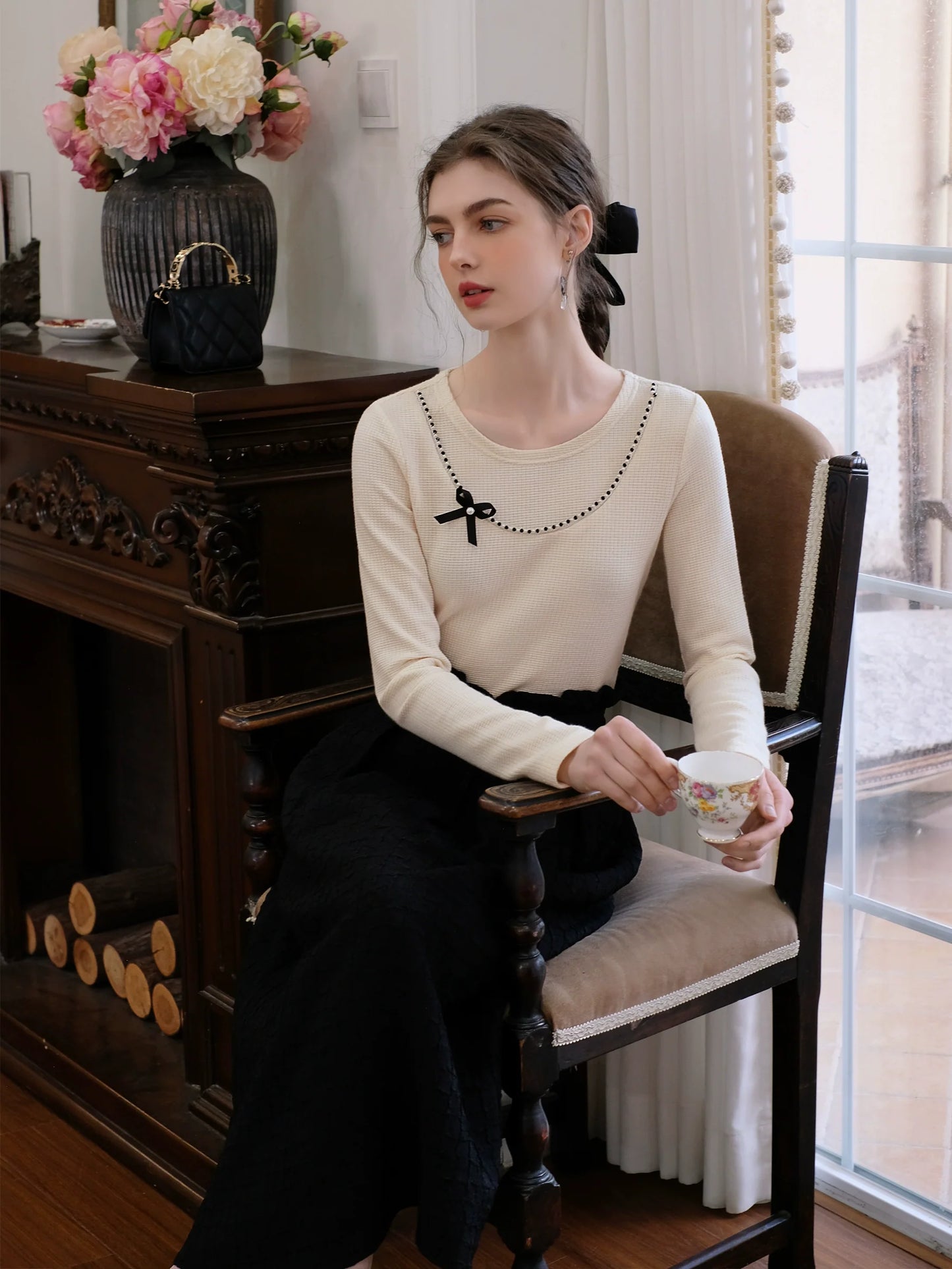 Zuckerperlen French Queen Top Band Braun