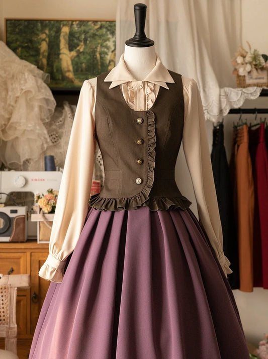 Forest Frilled Retro Vest Wardrobe Classic