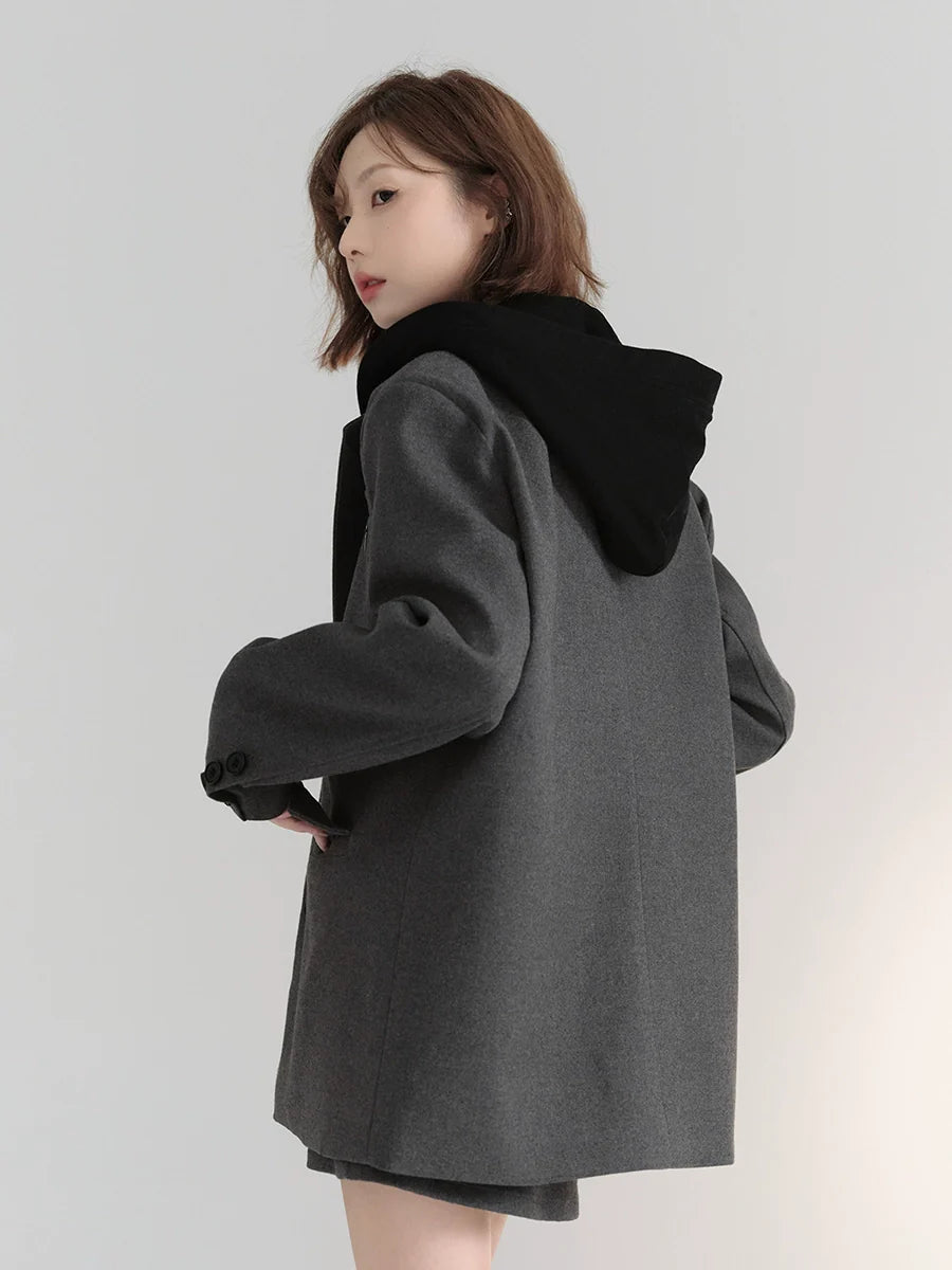 ゆったりカジュアルジャケットワンポイント