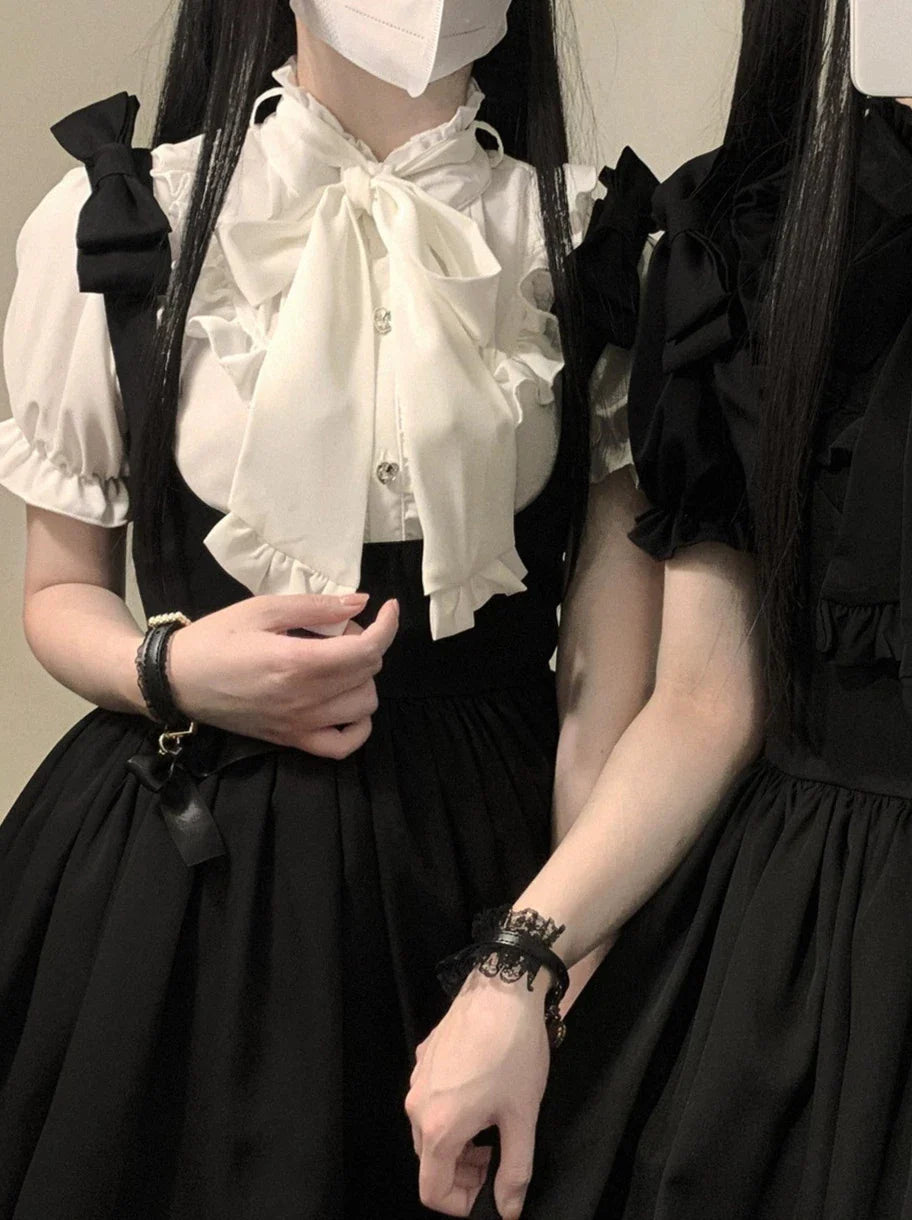 Dream Crystal Sweet Spitzen-Shirt mit Puffärmeln