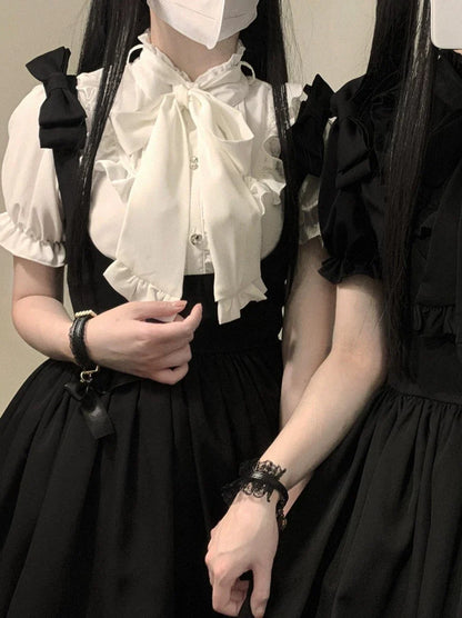 Dream Crystal Sweet Spitzen-Shirt mit Puffärmeln