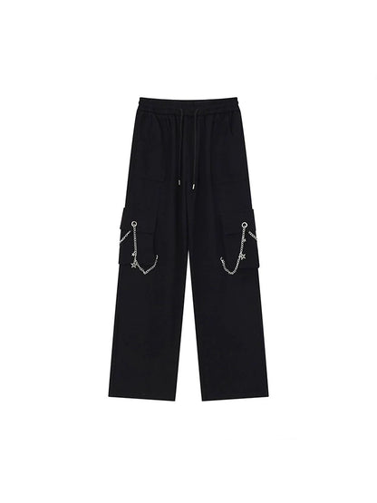 Wide Chain Pants Double Mode