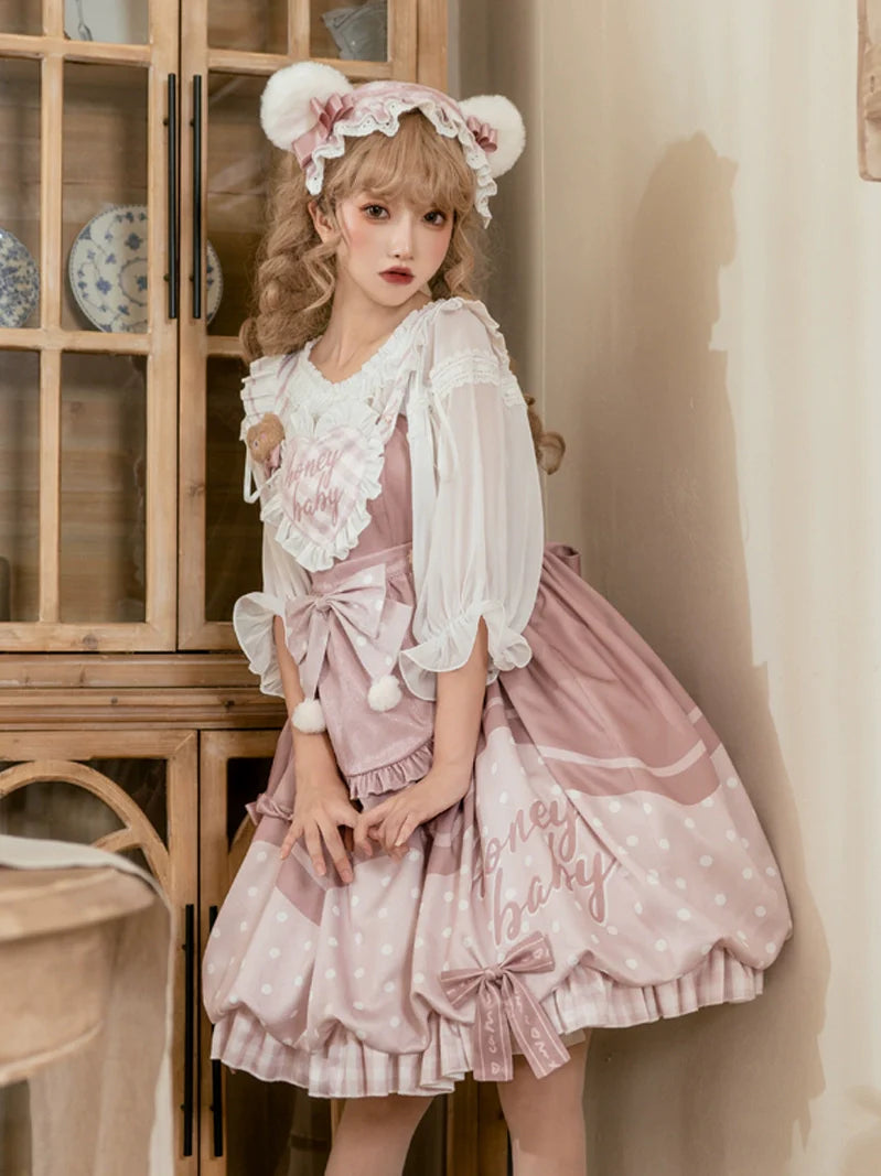 Süßes Lolita-Kleid von Pinky Bear