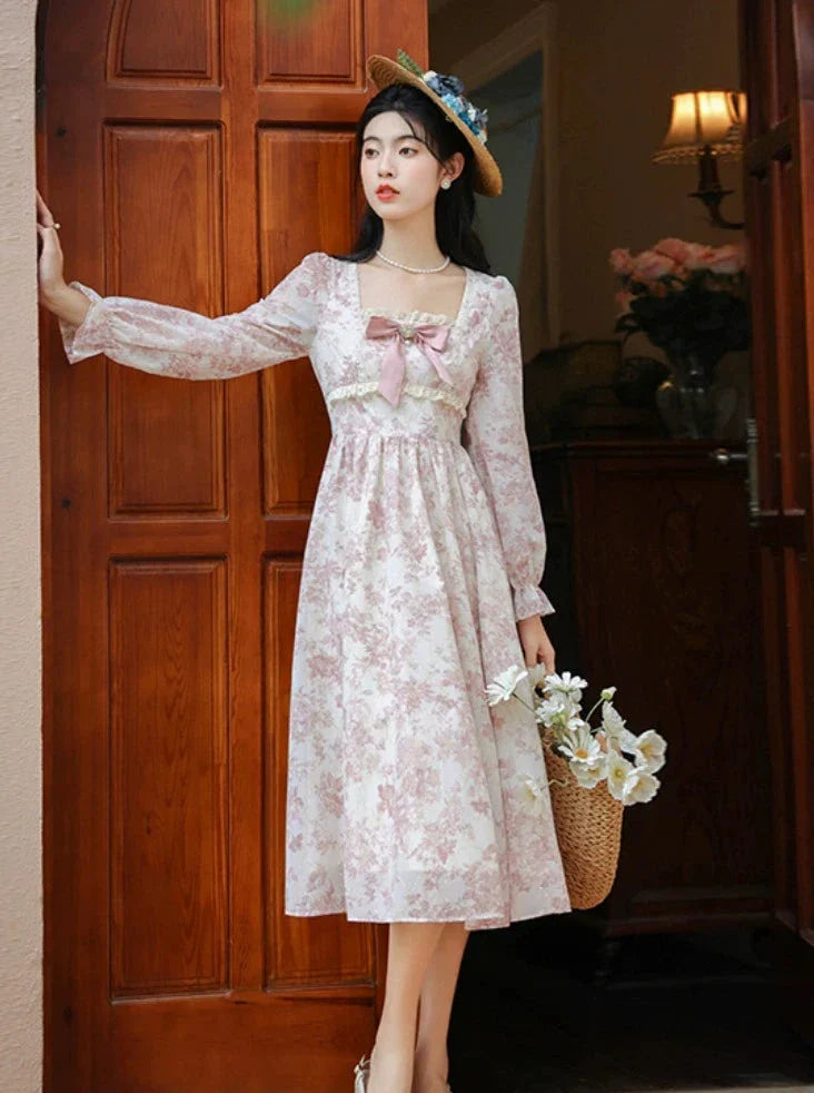 ピュアフラワードレス ガーリー レトロ スイート