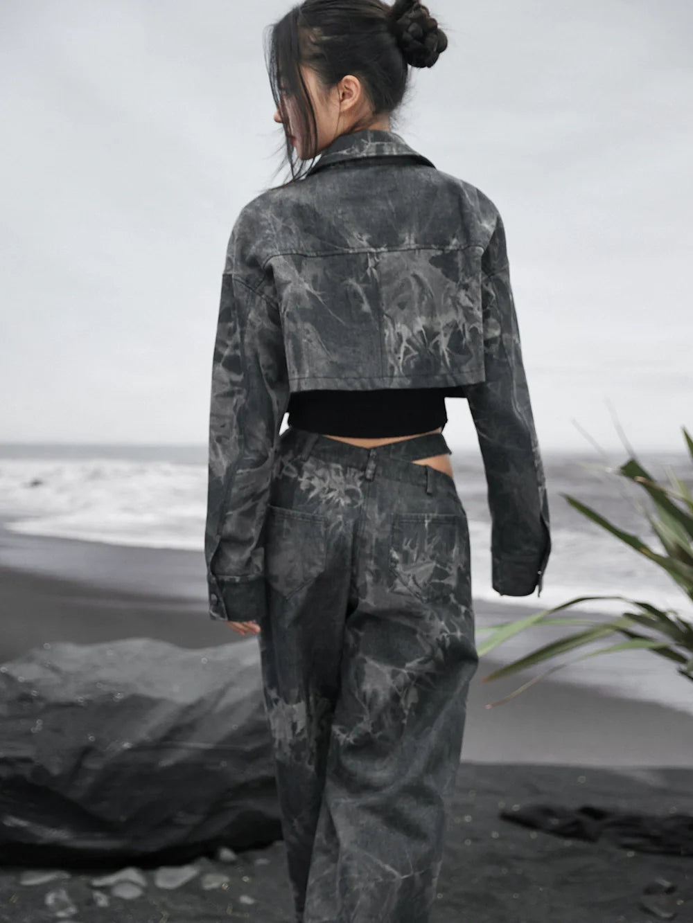 タイダイジャケット モードデニム