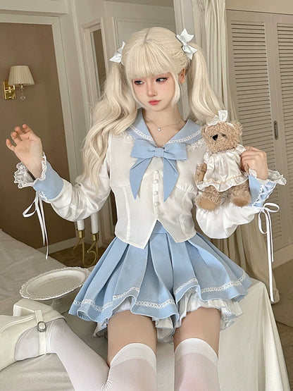 Sailor Sweet Skirt Blouse Ice Blue