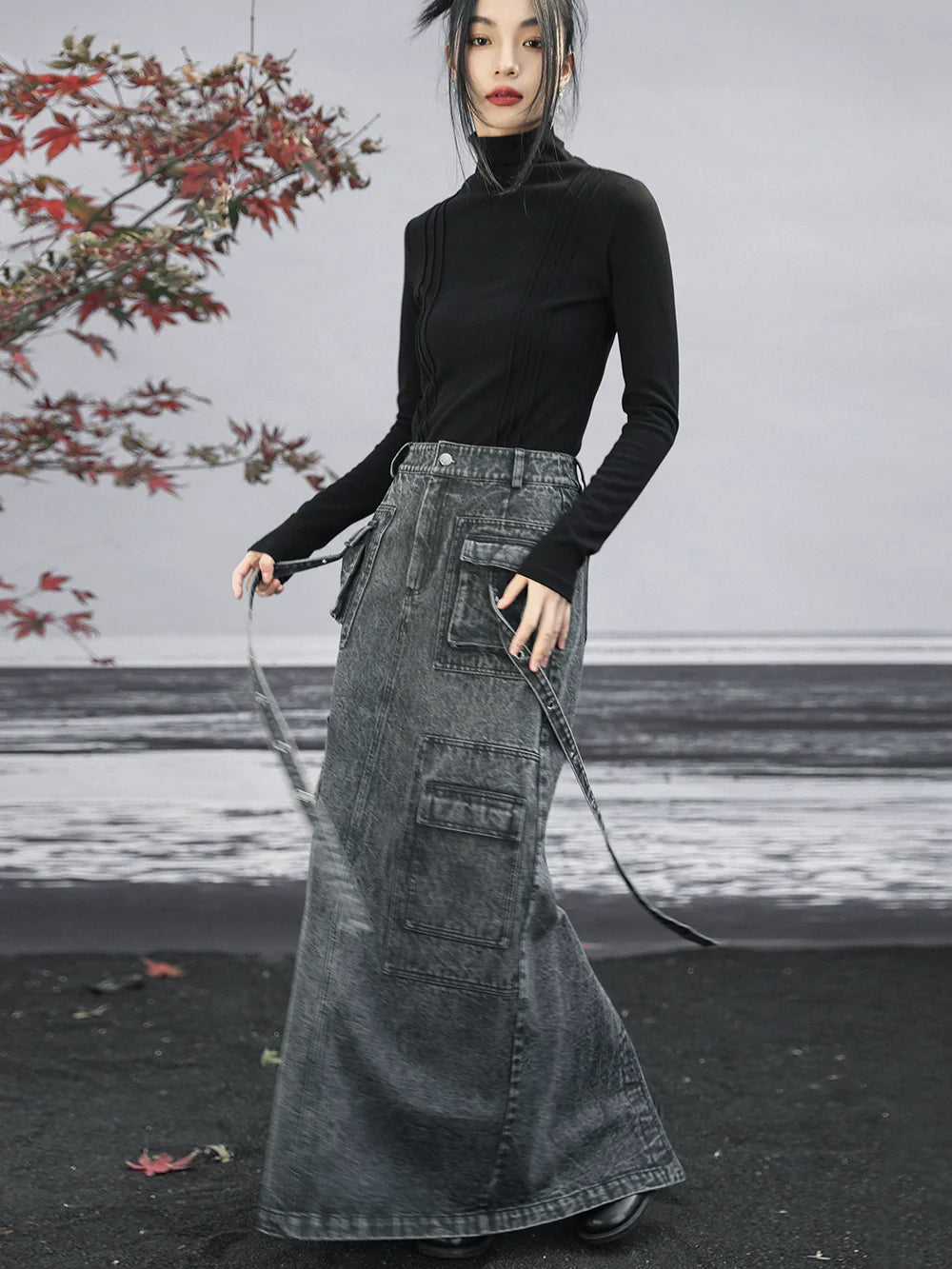 langer Jeansrock Osh