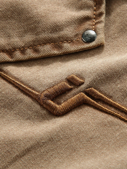 スタイル カーキジャケット デニムウエストランド