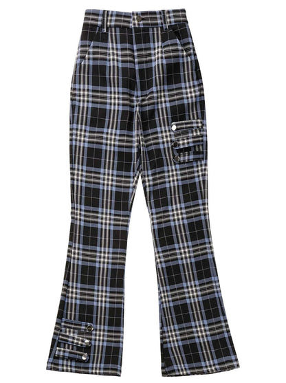 Nyar Star Gravity Velvet Katzenohr-Farjack+blau karierte Collegehose