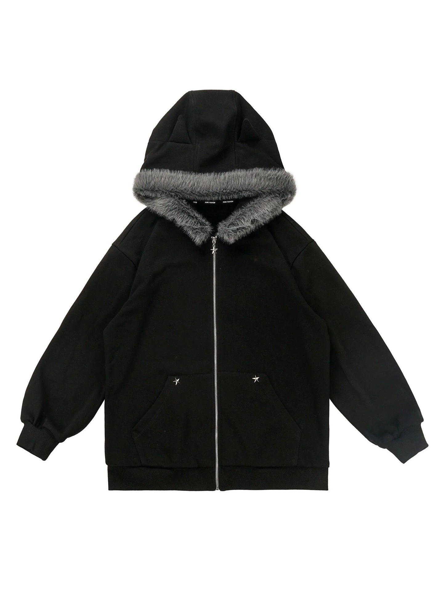 Nyar Star Gravity Velvet Katzenohr-Farjack+blau karierte Collegehose