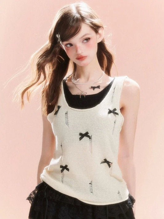 Sommer-Top-Tanktop mit Banddefekt