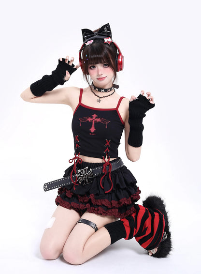 サマーキャミソールクロスレースアップ