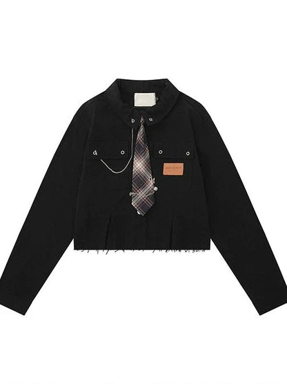 スタイルトップ レトロチェック ショート カレッジ