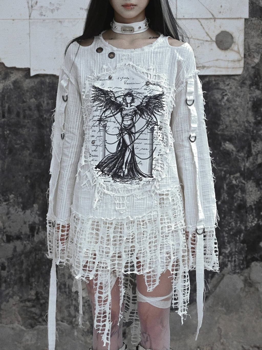 Girl Tops Illustration Window Damaged