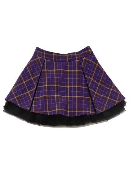 マルチポケット タロ パープルジャケット ニットベスト スカートスーツ