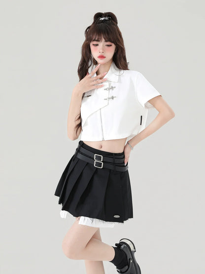 ショートアメリカンスタイルメタルトップカレッジボタン