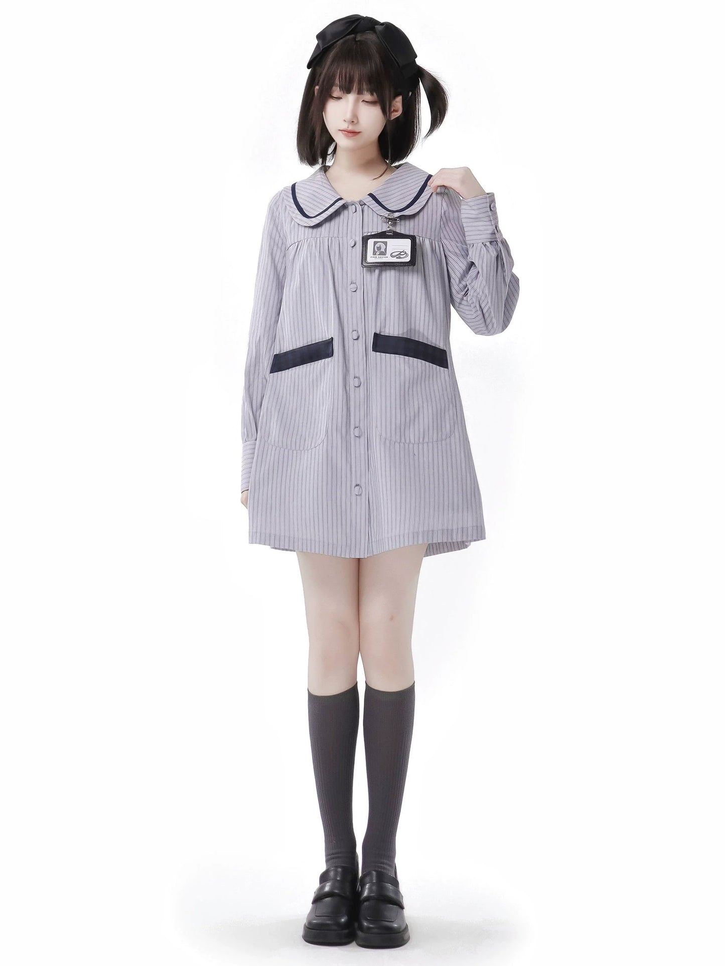 襟付きカレッジシャツ ドール哲学詩スーツ カルスカート