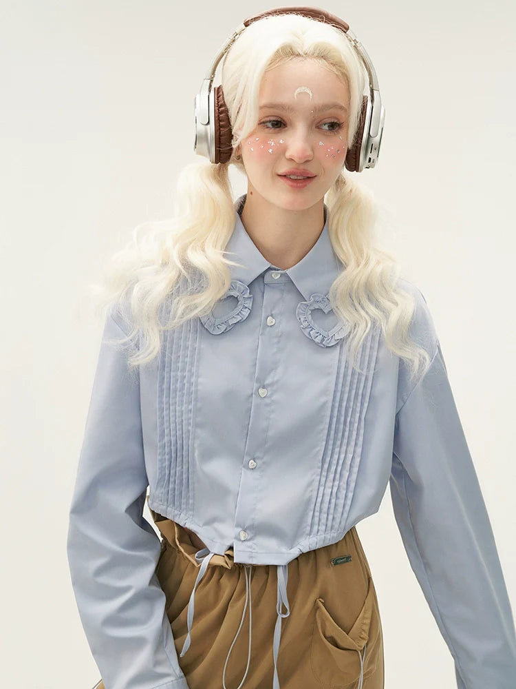 ショートハートシャツ ガーリー