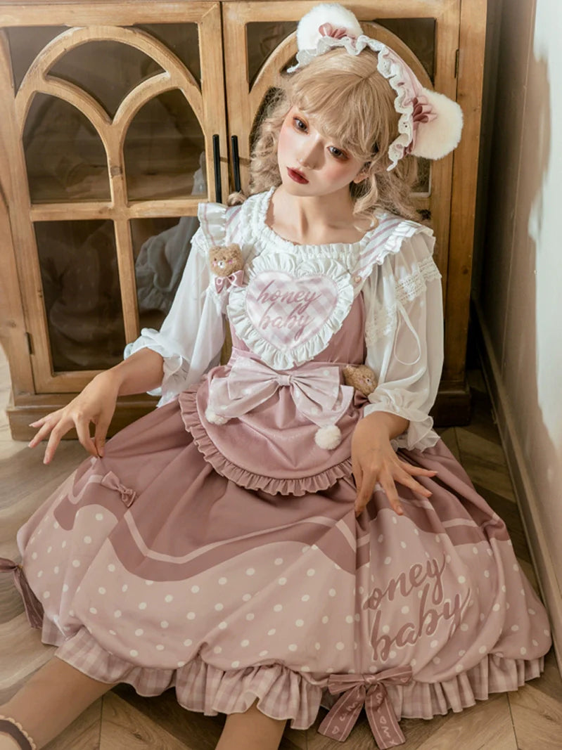 Süßes Lolita-Kleid von Pinky Bear