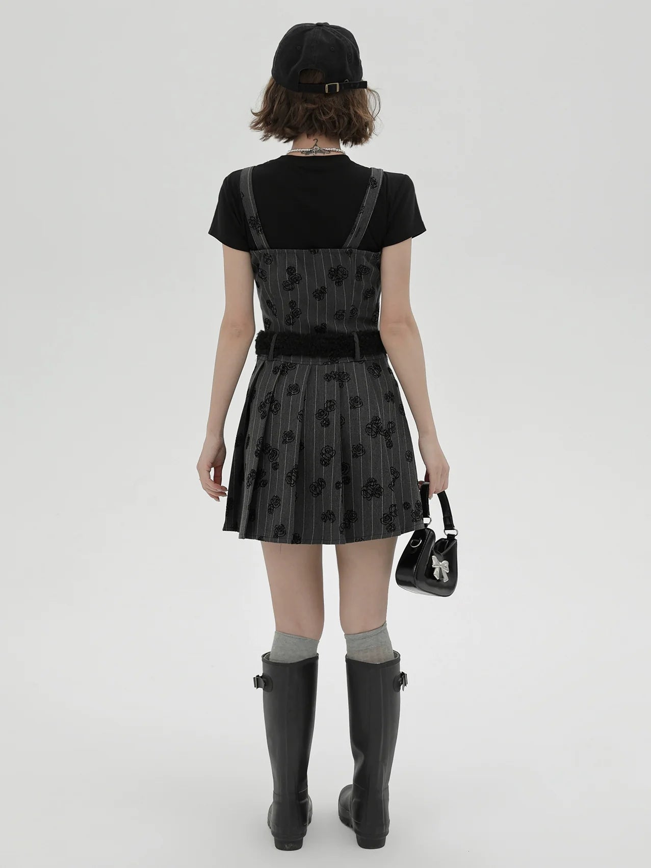 吊り下げ式ブラックローズTシャツ ブラックレトロドレス