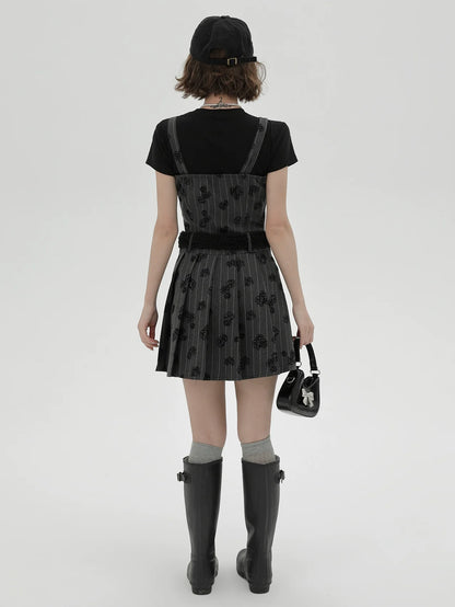 吊り下げ式ブラックローズTシャツ ブラックレトロドレス